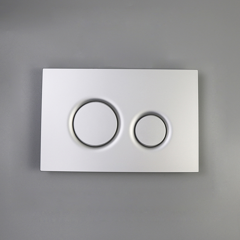 Factory price Wall hung Bathroom fittings toilet concealed cistern ABS sliver dual flush button flush panel